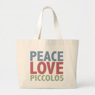 Peace Love Piccolos Large Tote Bag