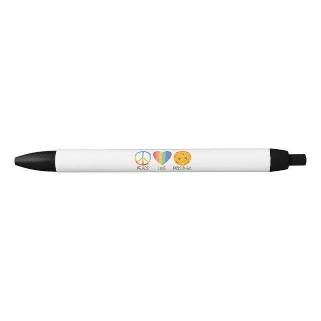 Peace Love Pickleball  Black Ink Pen (Front)