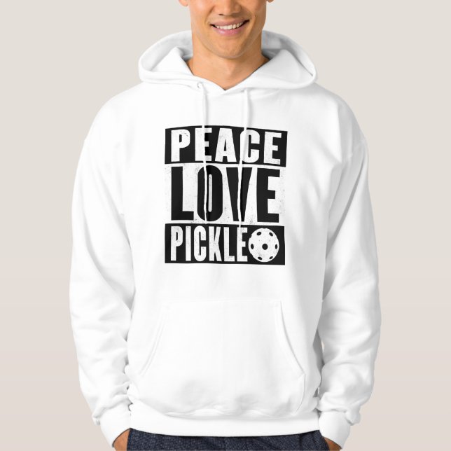 Peace Love Pickleball Hoodie (Front)