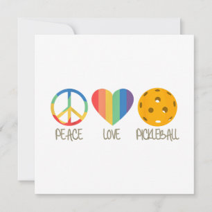Peace Love Pickleball Invitation