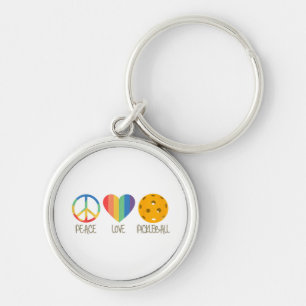 Peace Love Pickleball Key Ring