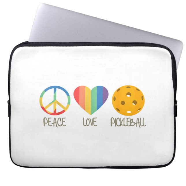 Peace Love Pickleball  Laptop Sleeve (Front)