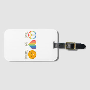 Peace Love Pickleball Luggage Tag