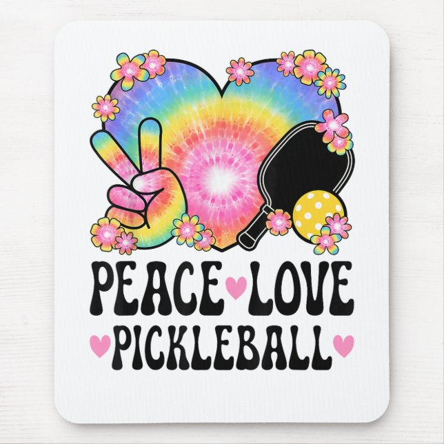 Peace Love Pickleball Mouse Pad (Front)