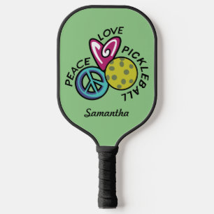Peace Love Pickleball Personalised Paddle