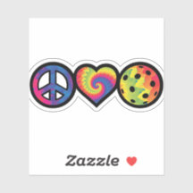 Peace Love Pickleball pickleball stickers