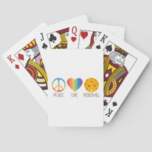 Peace Love Pickleball Playing Cards