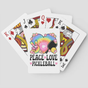 Peace Love Pickleball Playing Cards