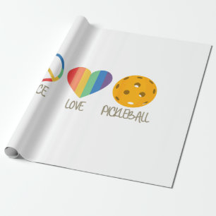 Peace Love Pickleball  Wrapping Paper