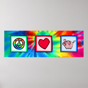 Peace, Love, Pigs Poster