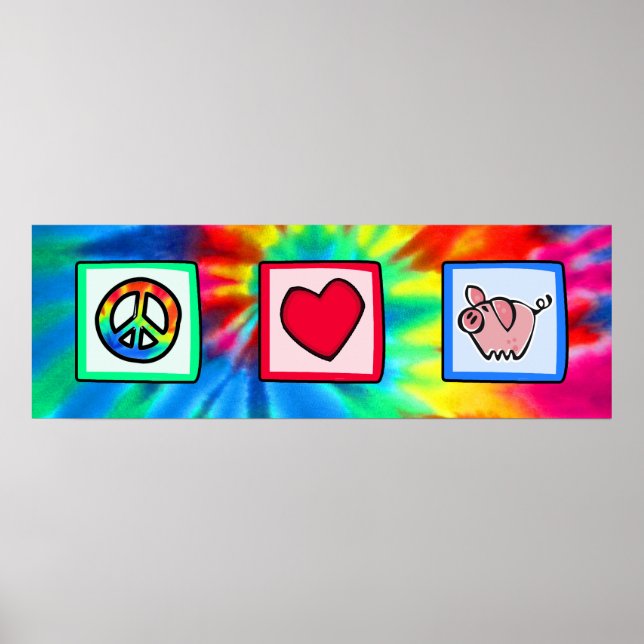 Peace, Love, Pigs Poster (Front)