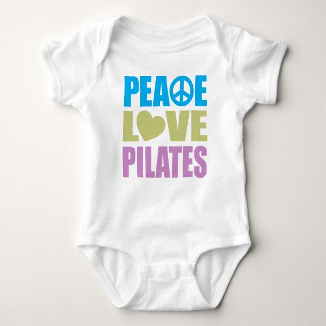 Peace Love Pilates Baby Bodysuit (Front)