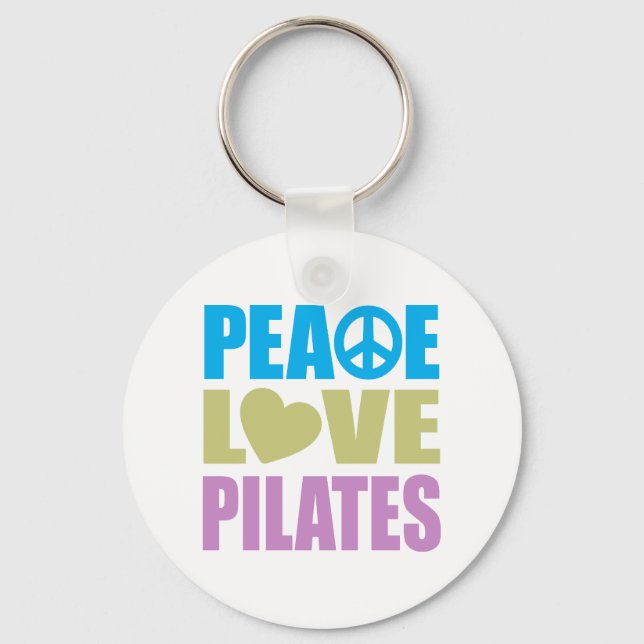 Peace Love Pilates Key Ring (Front)
