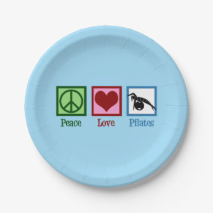 Peace Love Pilates Paper Plate