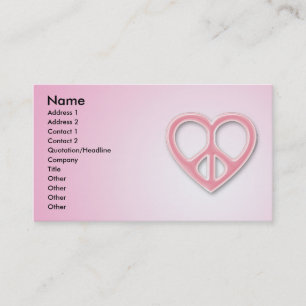Peace & Love Pink Profile Card