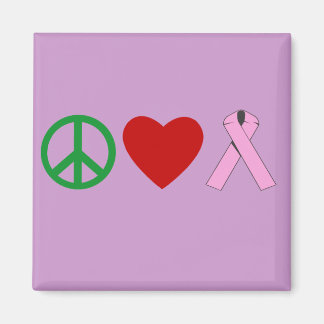 Peace Love Pink Ribbon T shirts, Mugs Magnet