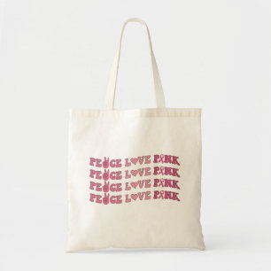 Peace Love Pink Tote Bag