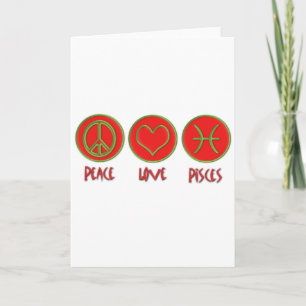 Peace Love Pisces Card