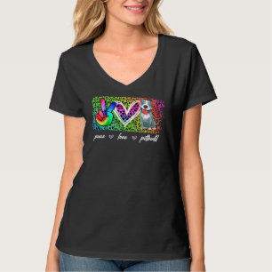 Peace Love Pitbull Funny Dog Lover T-Shirt