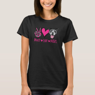Peace Love Pitbulls Dog Lover Pitbull Women Pittie T-Shirt