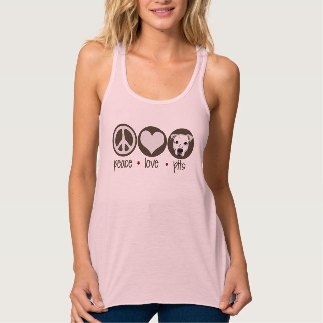 Peace Love Pits Singlet (Front)