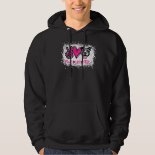 Peace Love Pitties Pitbull  Pet Owner Fur Mama Dog Hoodie