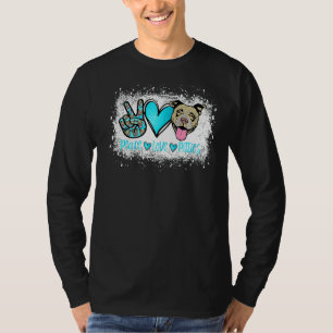 Peace Love Pitties Pitbull Pet Owner Fur Mama Dog T-Shirt