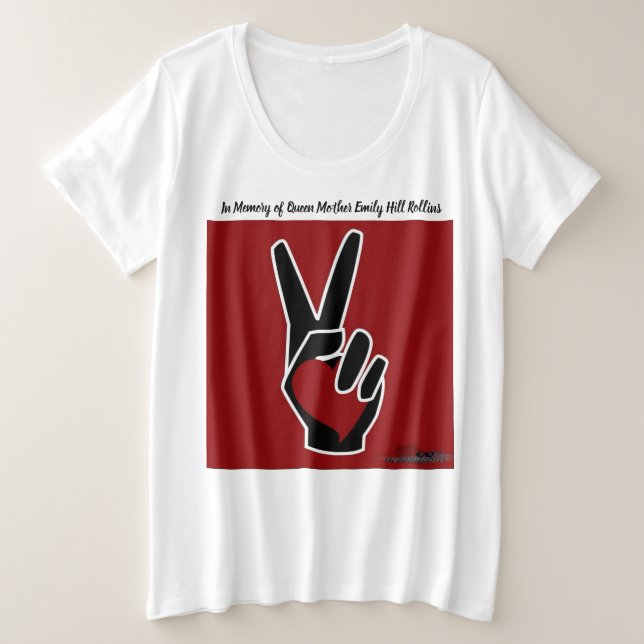 Peace & Love Plus Size T-Shirt (Design Front)
