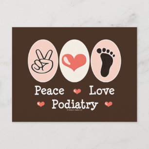 Peace Love Podiatry Podiatrist Postcard