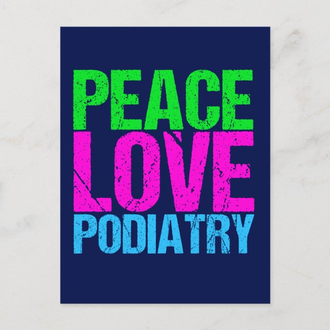 Peace Love Podiatry Postcard (Front)