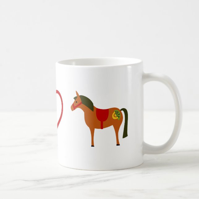 Peace Love Ponies Horse Mug (Right)