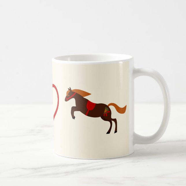 Peace Love Ponies Horse Mug (Right)