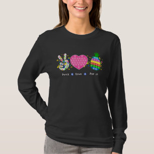Peace Love Pop It Pineapple Trendy Sensory Fidget T-Shirt