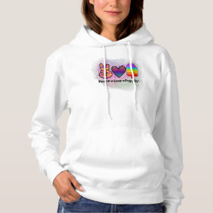 Peace Love Poppin' Tie Dye Push Fidget Toy Hoodie