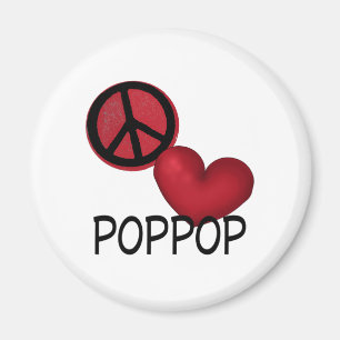 Peace Love PopPop Magnet