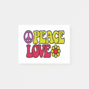 peace love post-it notes