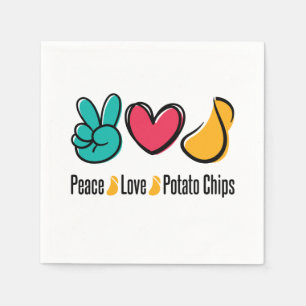 Peace Love Potato Chips Napkin
