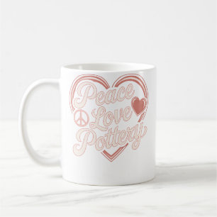 Peace Love Pottery Coffee Mug