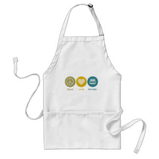 Peace Love Pottery Standard Apron