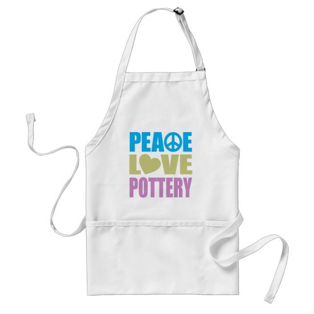 Peace Love Pottery Standard Apron (Front)