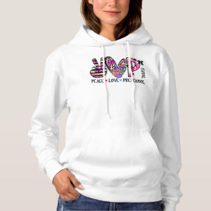 Peace Love Preschool Teacher Team Preschool Tie Dy Hoodie