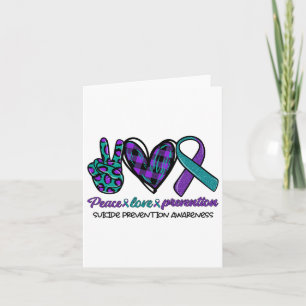 Peace Love Prevention Suicide Prevention Awareness Card