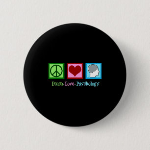 Peace Love Psychology Cute Psychologist 6 Cm Round Badge
