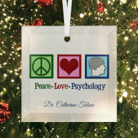 Peace Love Psychology Cute Psychologist Christmas