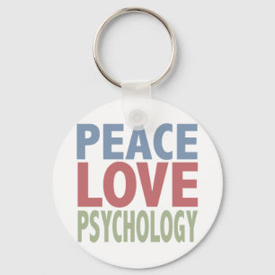 Peace Love Psychology Key Ring