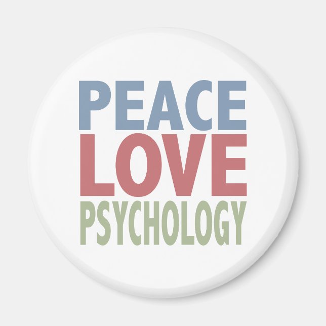 Peace Love Psychology Magnet (Front)