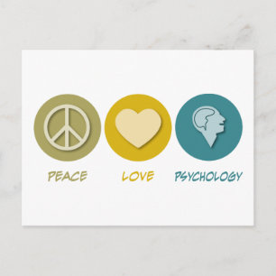 Peace Love Psychology Postcard