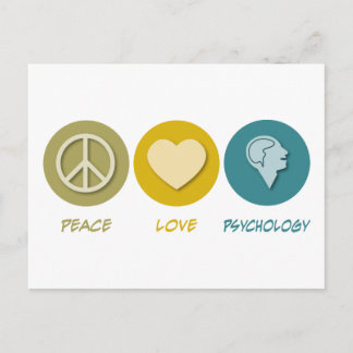 Peace Love Psychology Postcard