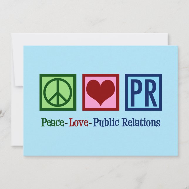 Peace Love Public Relations PR Agency Holiday Card (Front)