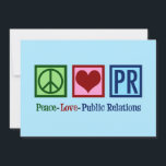 Peace Love Public Relations PR Agency Holiday Card<br><div class="desc">Peace Love Public Relations holiday card for a PR representative that helps a company with their social presence. Peace Love PR present.</div>